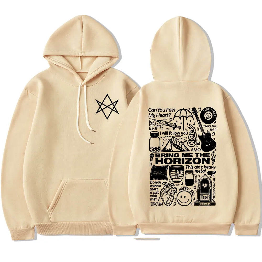 Bring Me The Horizon BMTH Heavy Metal Rock Hoodies – Vintage Streetwear Sweatshirts for Men and Women - Premium hoodies from Lizard Vigilante - Just $42.88! Shop now at Lizard Vigilante