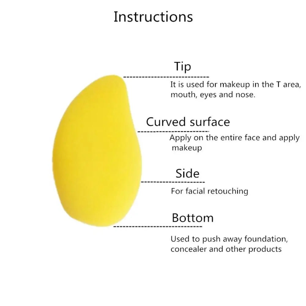 Women Foundation Powder Mango Shape Cushion Sponge Cosmetic Puff Beauty Tool Makeup Egg