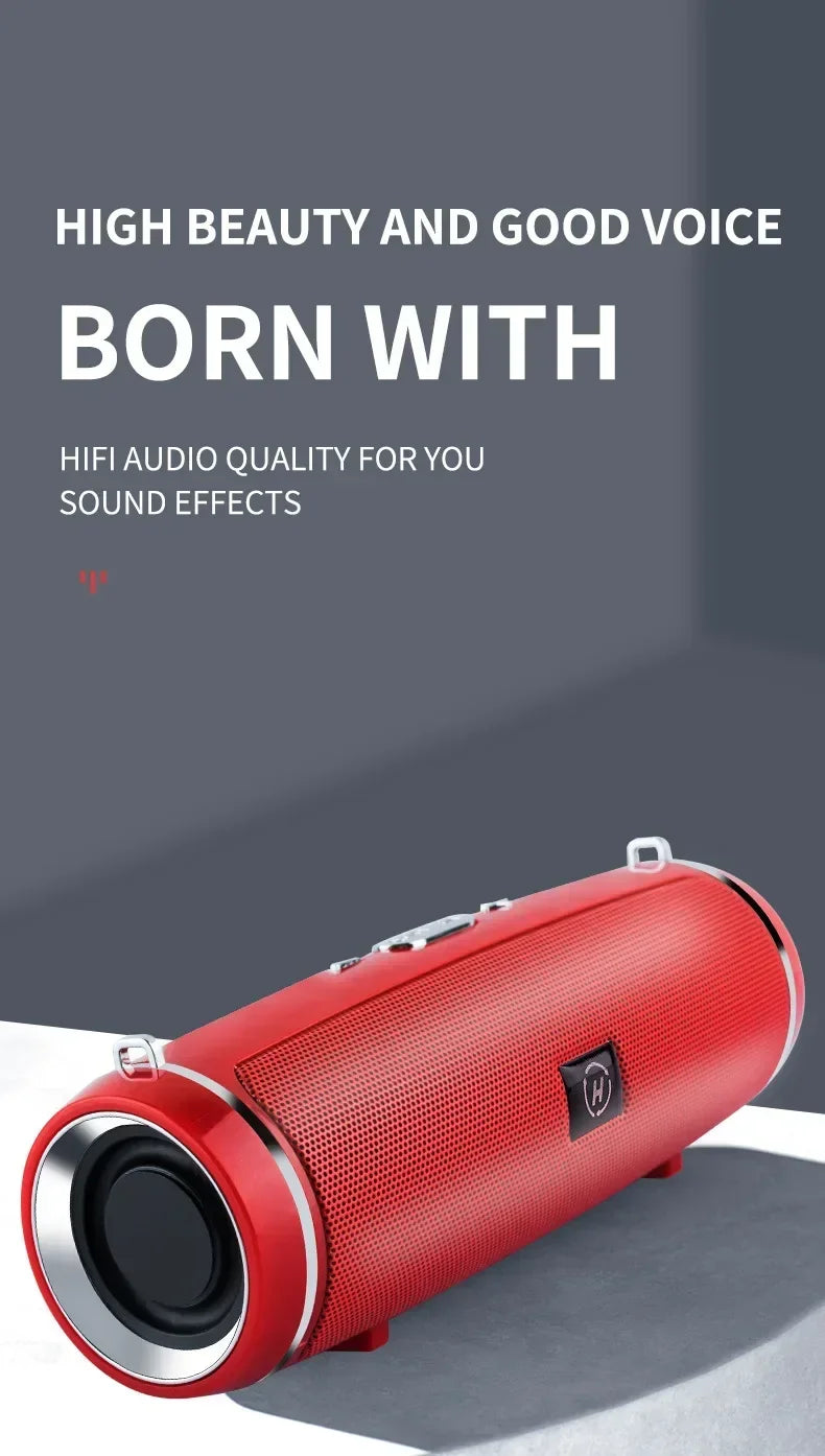 Portable Wireless Bluetooth Speaker 200W High Power Subwoofer Outdoor Waterproof Soundbox with FM Radio USB TF card Boom Box