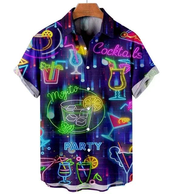 New Men's Short Sleeve Hawaiian Shirt 3D Printed Oversized Hip Hop Shirt Rock Style Resort Casual Men's Clothing - Premium hawaiian shirt from Lizard Vigilante - Just $24.99! Shop now at Lizard Vigilante