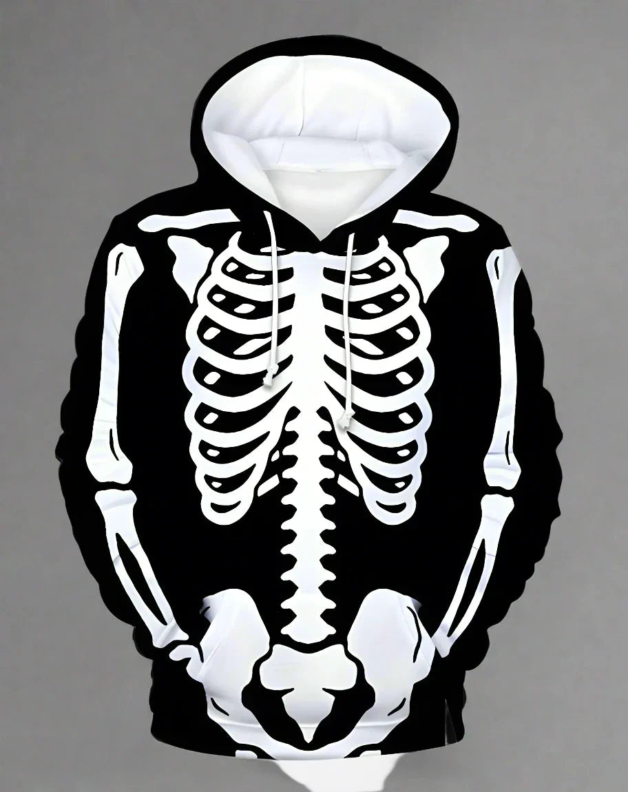 3D Skull Hoodie – Scary Printed Pullover for Men, Women, and Children - Premium hoodie from dsers - Just $37.99! Shop now at Lizard Vigilante