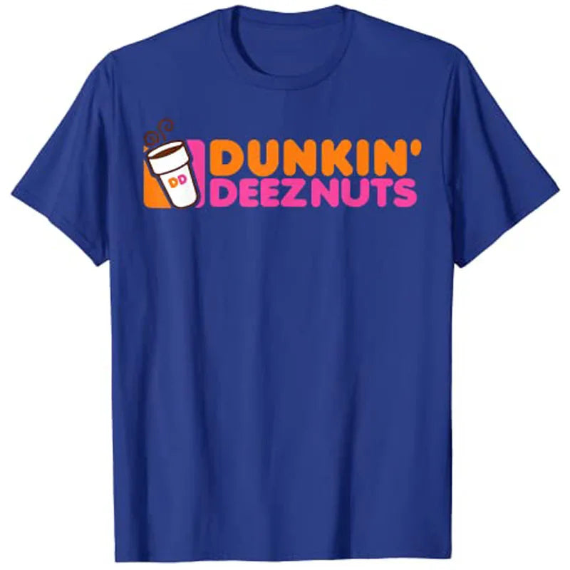 Dunkin' Deez Nuts - Dunkin Deeznuts T-Shirt Aesthetic Clothes Graphic Tee Shirts Tops - Lizard Vigilante