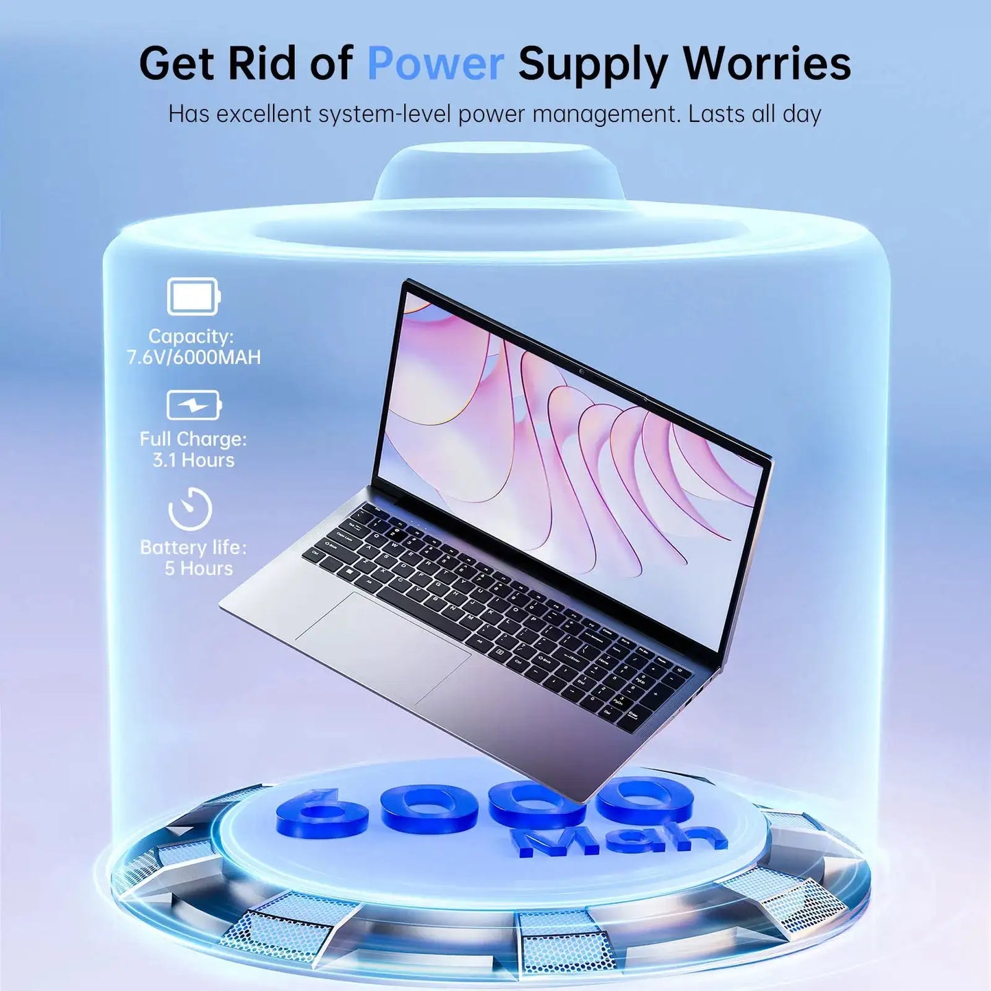 ACEMAGIC Laptop 17.3'' FHD Intel Alder Lake N97 up to 3.6GHz 16GB DDR4 512GB SSD with Windows 11