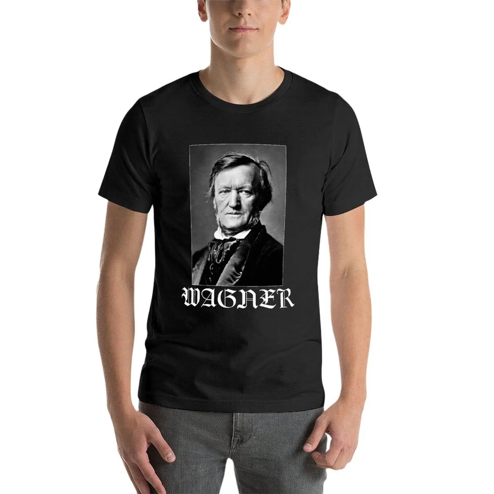 Richard Wagner Black Metal Style Logo T-Shirt Classical Music Death Blouse Graphics shirts graphic tees summer clothes t shirts for men - Premium t-shirt from Lizard Vigilante - Just $24.79! Shop now at Lizard Vigilante