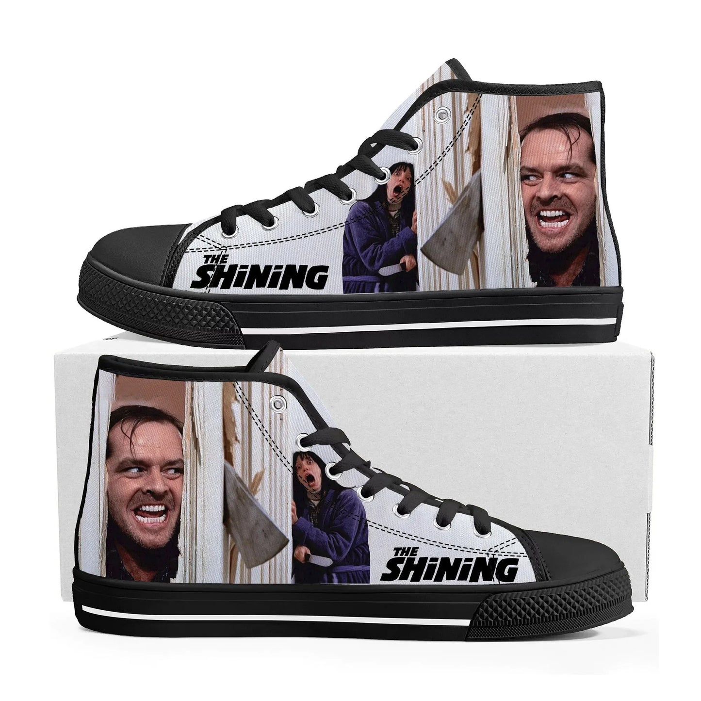 The Shining Movie High Top Sneakers Mens Womens Teenager High Quality Jack Nicholson Canvas Sneaker couple Shoe Casual Shoes - Premium high top shoes from Lizard Vigilante - Just $39.99! Shop now at Lizard Vigilante