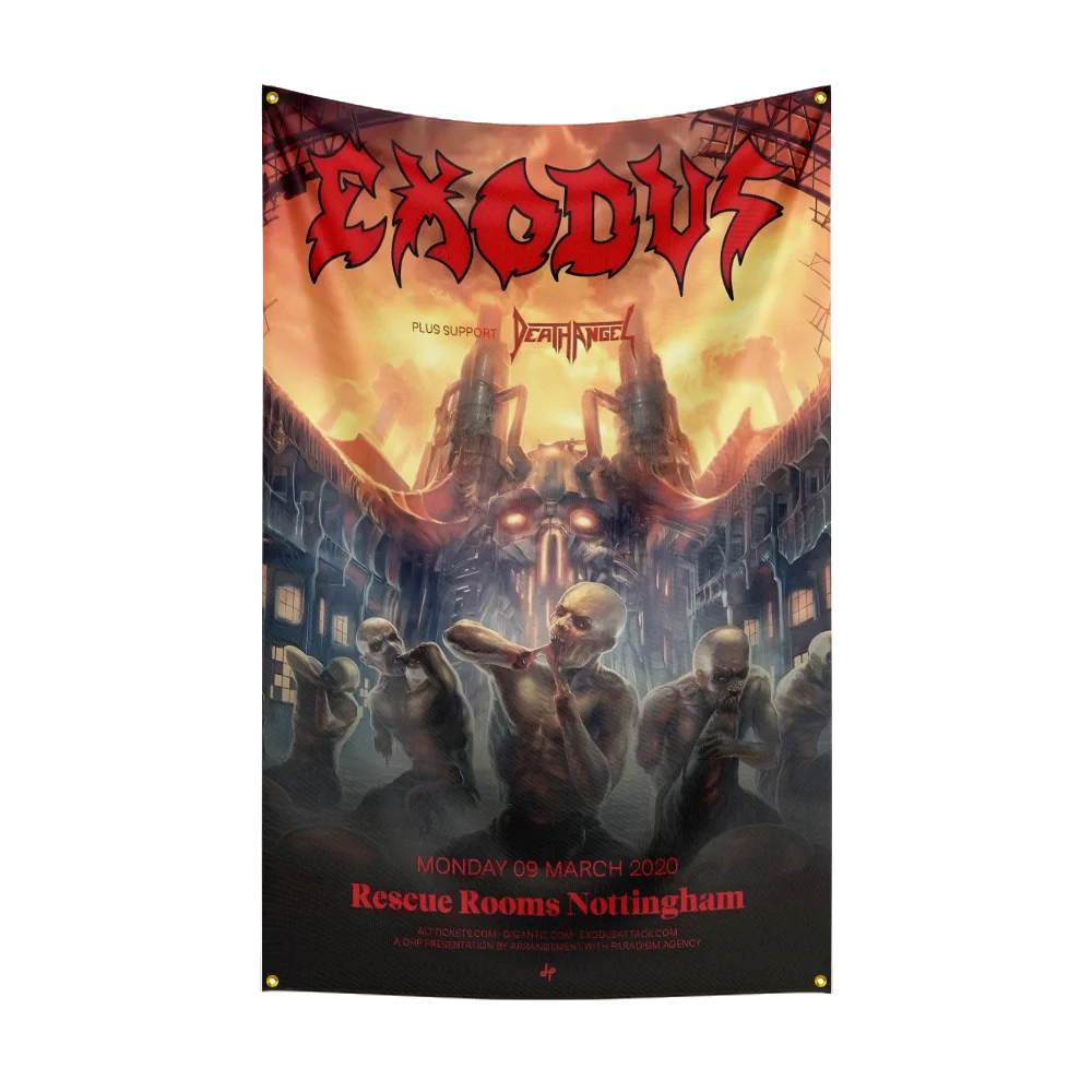 3x5 Ft Exodus Thrash Metal Rock Band Flag – Polyester Digital Printing Banner for Bedroom Wall Art & Outdoor Tapestry Decoration - Premium flag from Lizard Vigilante - Just $17.99! Shop now at Lizard Vigilante