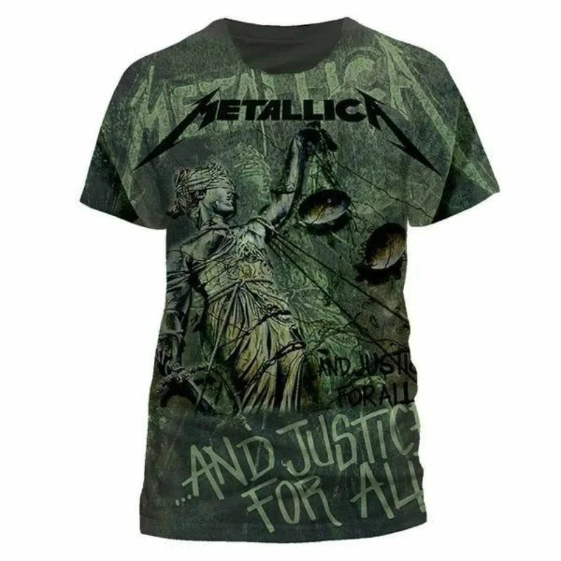 Men's 3D Tee Shirt Comfortable European And American City Style Metallica T Shirt Big Shirt Loose Casual Fashion Top - Lizard Vigilante