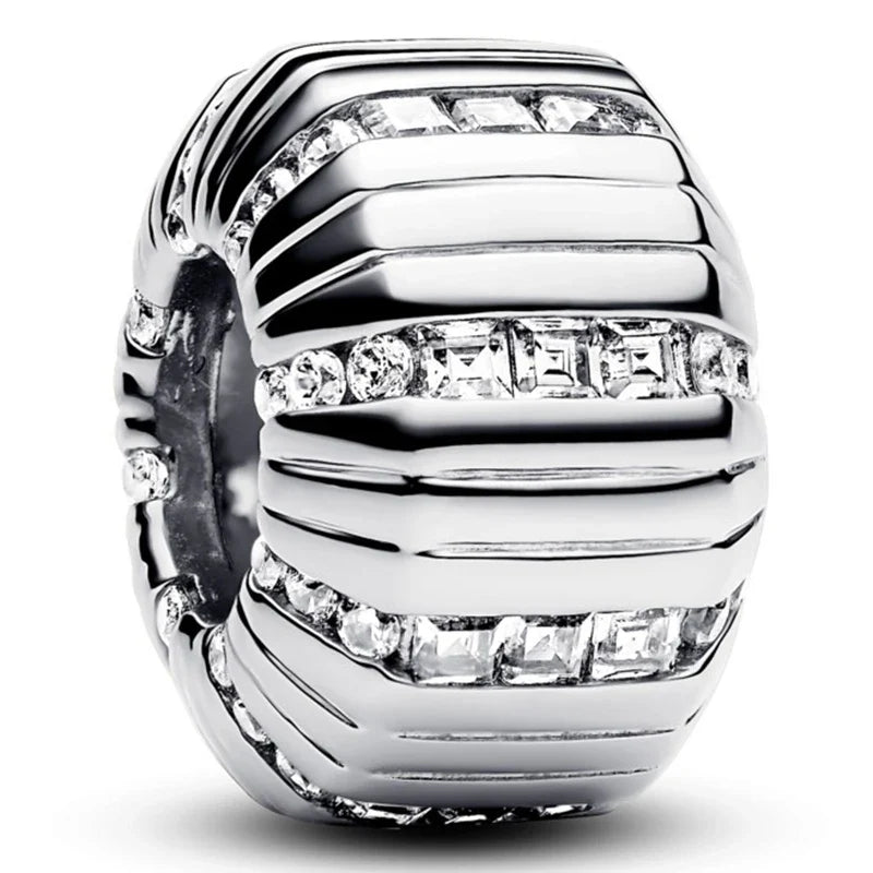 925 Silver Valentine's Day Snake Year Series Pendant Suitable for 925 Sterling Silver Original Women's Bracelet DIY Jewelry Gift