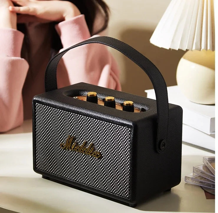 🔊 KEEGAR BloodRiff Retro Bluetooth Speaker — 200W Wooden Portable Sound Beast with Hi-Res Stereo for Rockers, Rebels & Road Dogs