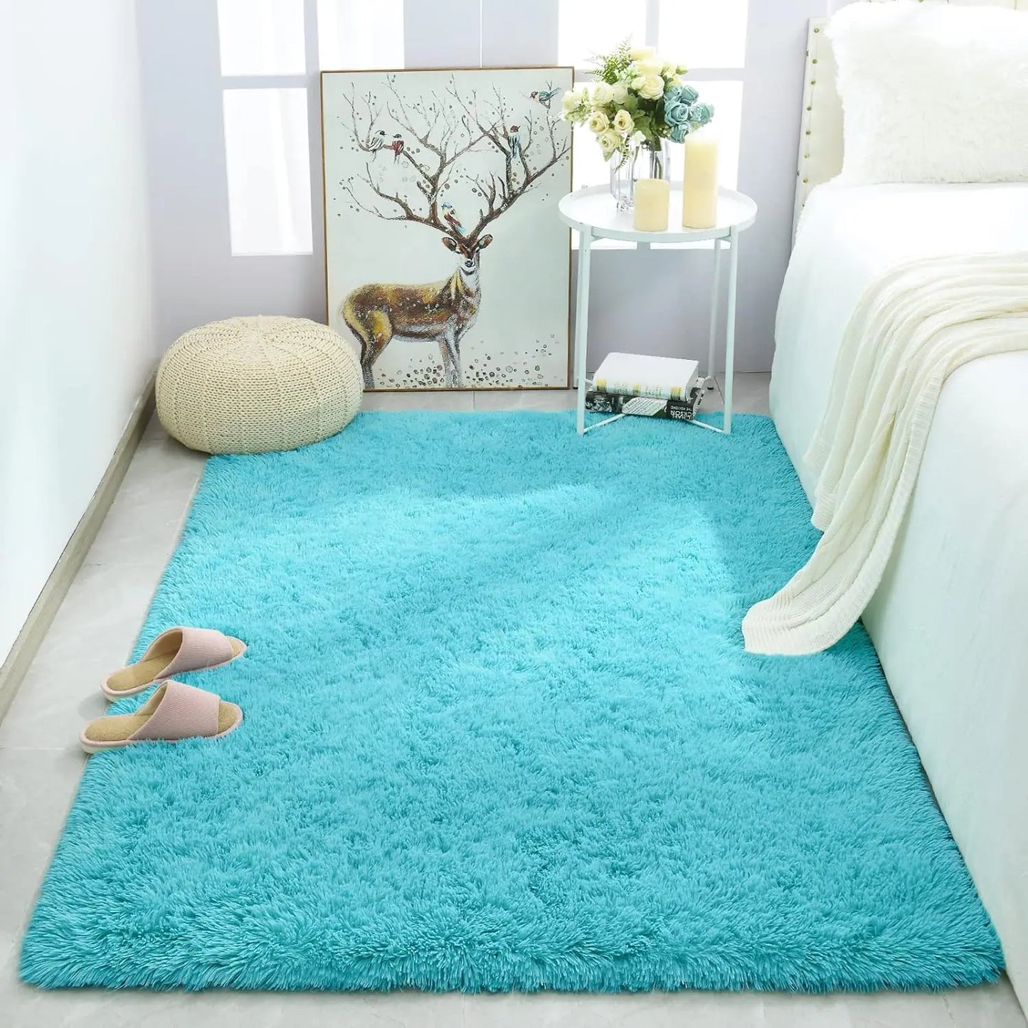 Soft Plush Rug – Fluffy Area Rug for Bedroom, Nursery & Living Room
