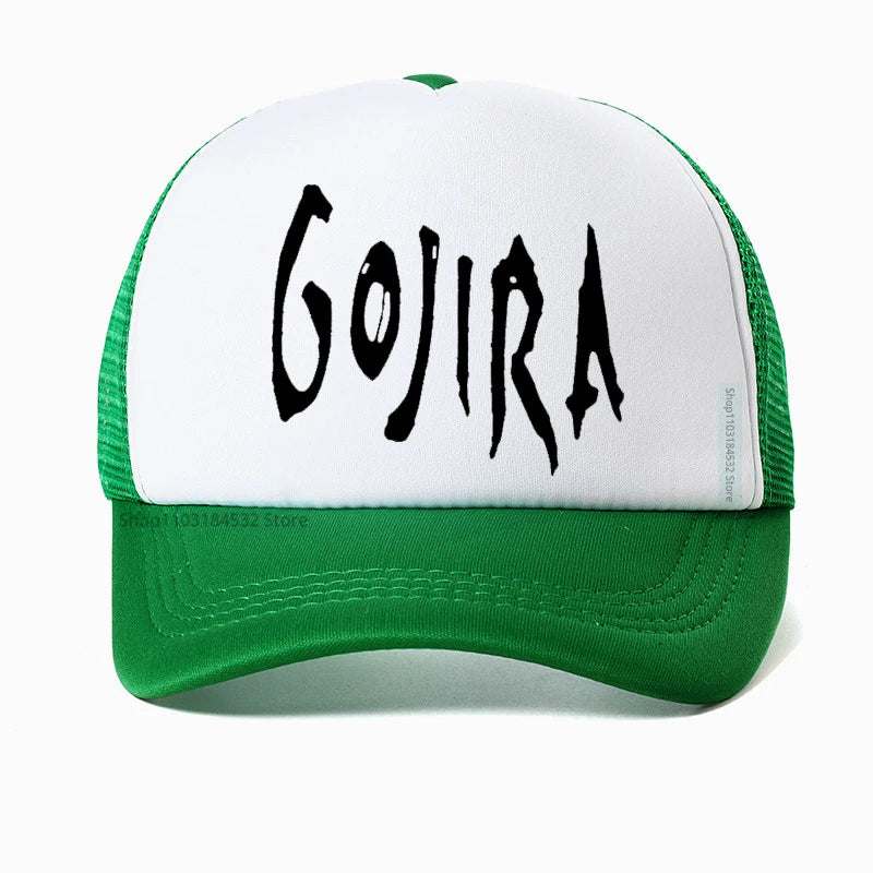 Gojira Baseball Cap Metal Rock Hat Summer Cotton Mesh Trucker Caps Gojira Band Hats French Heavy Metal Band Skull Cap - Premium hat from Lizard Vigilante - Just $18.99! Shop now at Lizard Vigilante