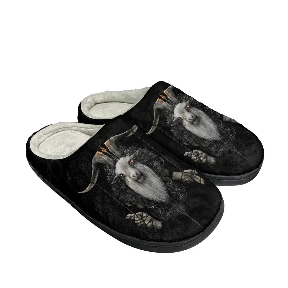 Baphomet Fashion Cotton Slippers – Plush Indoor Sandals for Men & Women | Comfortable, Warm, and Stylish Cartoon Animation Slippers - Premium slippers from Lizard Vigilante - Just $20.99! Shop now at Lizard Vigilante