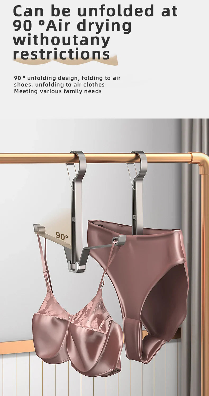 Household Shoes Drying Rack Balcony Foldable Shoe Hanger Clothing Hook Sneaker Rack Home Storage Lundary Tools