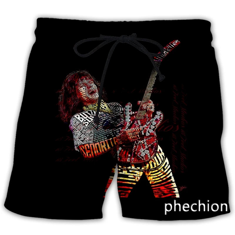 Men/Women Van Halen Band 3D Printed Casual Shorts Streetwear Men Loose Sporting Shorts L141 - Premium  from Lizard Vigilante - Just $26.99! Shop now at Lizard Vigilante