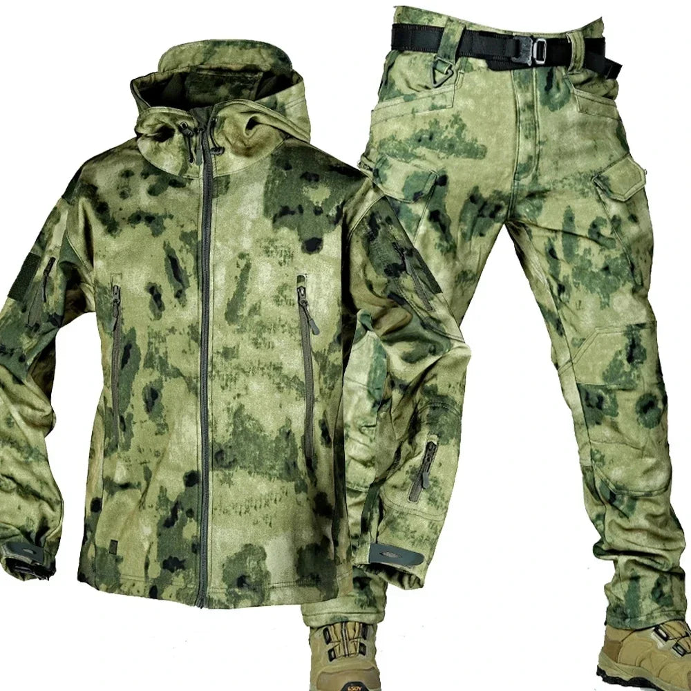 PAVEHAWK Tactical Waterproof Camo Set - Soft Shell Fleece Winter Combat Suit - Premium snow suit from Lizard Vigilante - Just $23.99! Shop now at Lizard Vigilante