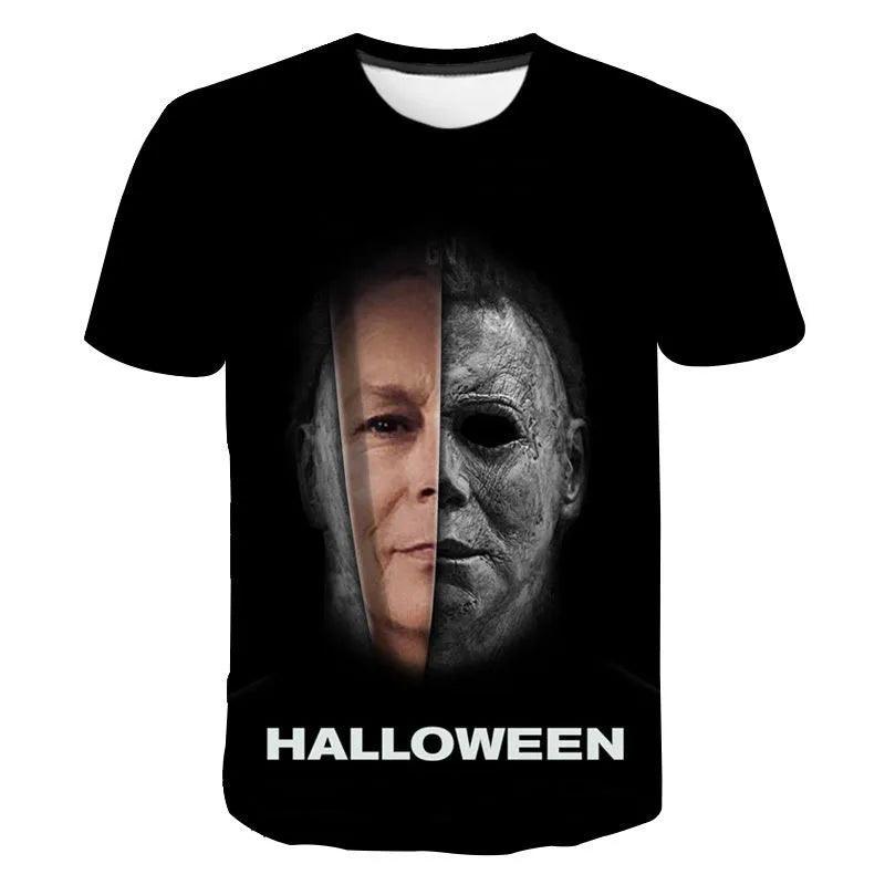 Halloween Horror Movie T-Shirt Michael Myers Scary Film 3D Print Men Woman Cool Streetwear Harajuku T Shirt Kids Tees Tops Clothing - Premium T-Shirt from Lizard Vigilante - Just $22.99! Shop now at Lizard Vigilante