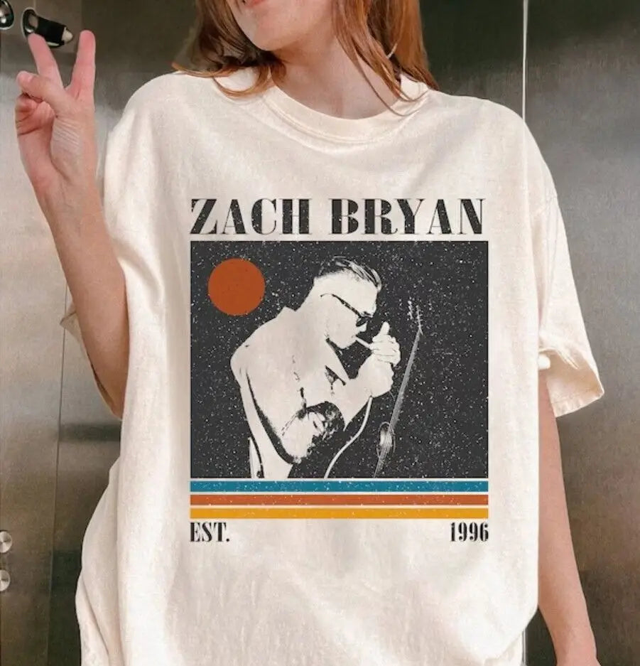 Vintage 90s Zach Bryan Shirt – The Ultimate Zach Bryan Music Tee for Fans | Retro Singer Graphic T-shirt for Spring & Summer - Premium tee from Lizard Vigilante - Just $28.88! Shop now at Lizard Vigilante