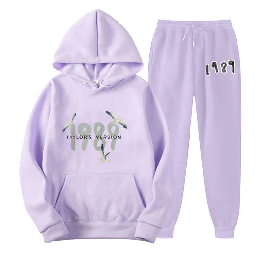 Taylor The Eras Tour Sweatshirt & Sweatpants 2-Piece Set – Unisex Tracksuit Inspired by Midnight Album - Premium hoodie set from Lizard Vigilante - Just $43.88! Shop now at Lizard Vigilante