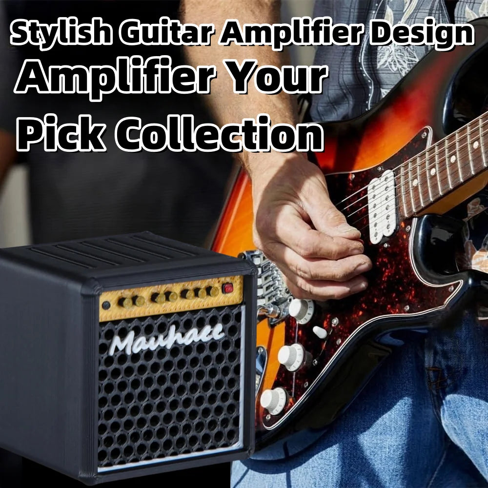 AmpGod Pick Vault – 3D Printed Guitar Pick Holder Shaped Like a Mini Amp for Rockers Who Never Miss a Riff
