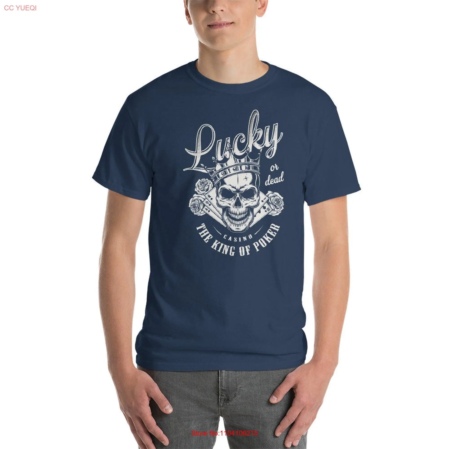 Poker Player Casino Slots Gambling T-Shirt – Lucky Betting Graphic Tee for Gamblers, Blackjack, Roulette Lovers – Casual Cotton Short Sleeve or Long Sleeve Option - Premium T-Shirt from Lizard Vigilante - Just $23.88! Shop now at Lizard Vigilante