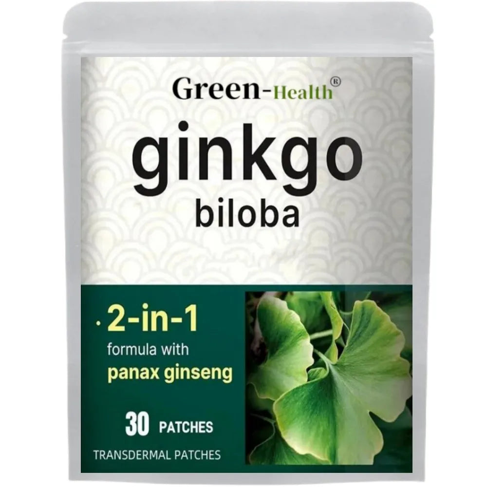 30 Patches Ginkgo Biloba Transdermal Patches with Panax Ginseng – Memory, Focus, and Brain Health Support - Premium transdermal patches from Lizard Vigilante - Just $19.99! Shop now at Lizard Vigilante