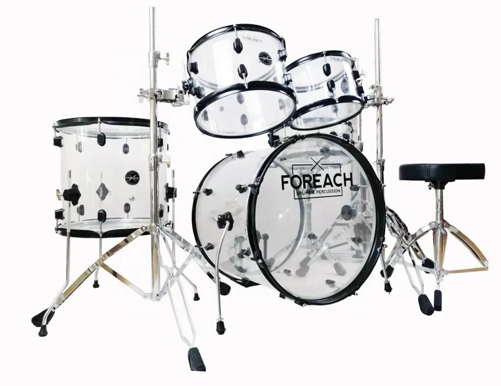 Transcendent Resonance Seamless Clear Crystal Acrylic Drum Set – 5-Piece, Durable & Stunning Design, Perfect for Performances - Premium drum kit from Lizard Vigilante - Just $1282.99! Shop now at Lizard Vigilante