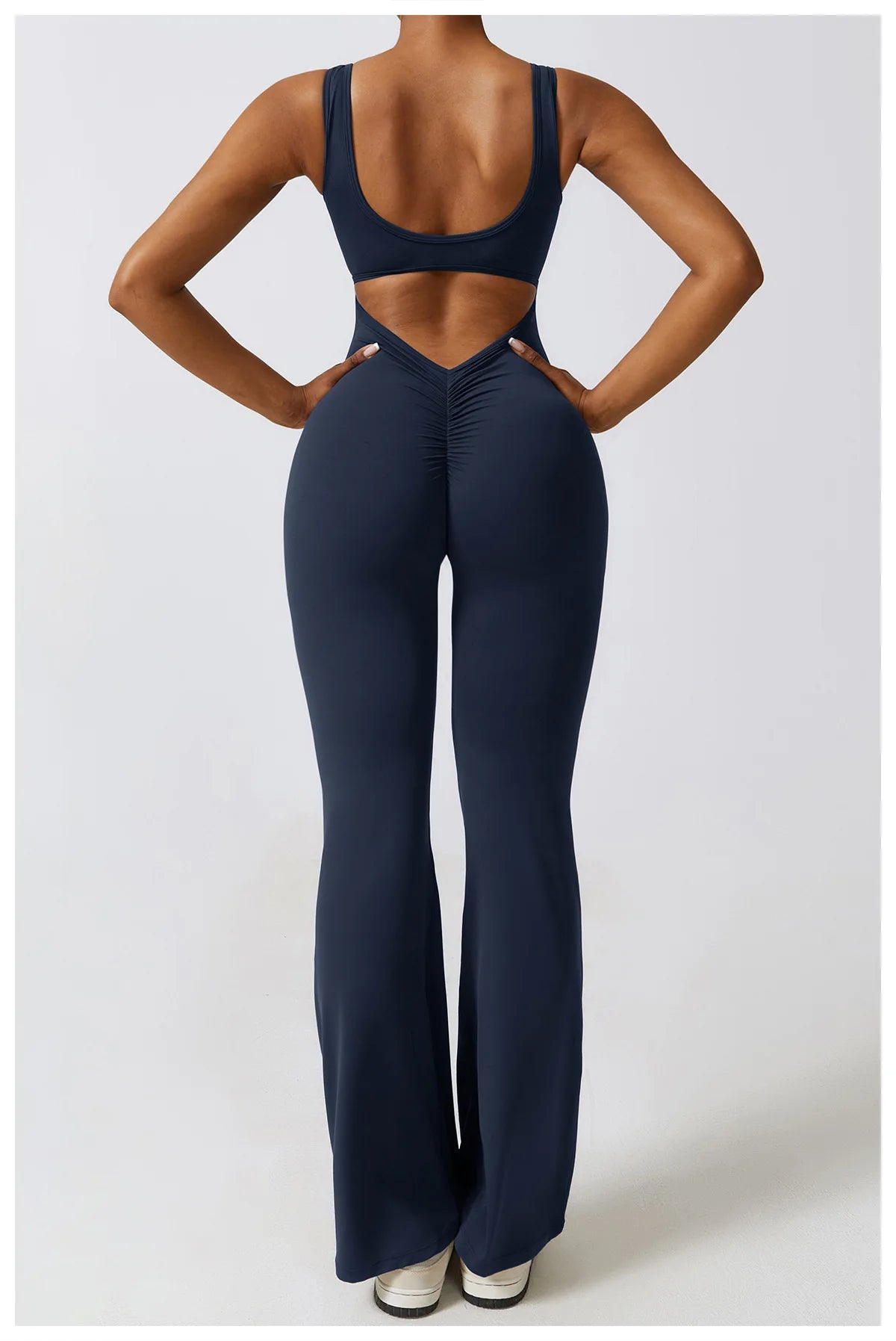 Sexy Back V Jumpsuit Gym Set Women Training Yoga Suit Sportswear Women Sports Jumpsuit Fitness Rompers Stretch Workout Bodysuits - Premium  from Lizard Vigilante - Just $36.99! Shop now at Lizard Vigilante