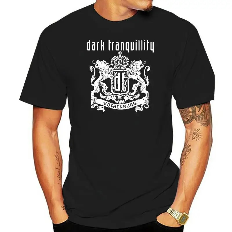 Dark Tranquillity Gothenburg Black T-Shirt Cotton Tshirt Melodic Death Metal Humor Casual Tee Tops - Premium T-Shirt from Lizard Vigilante - Just $23.99! Shop now at Lizard Vigilante