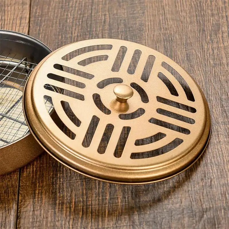 Portable Stainless Steel Mosquito Coil Holder Tray with Spiral Cover – Incense & Candle Holder - Premium Mosquito coil from Lizard Vigilante - Just $18.88! Shop now at Lizard Vigilante