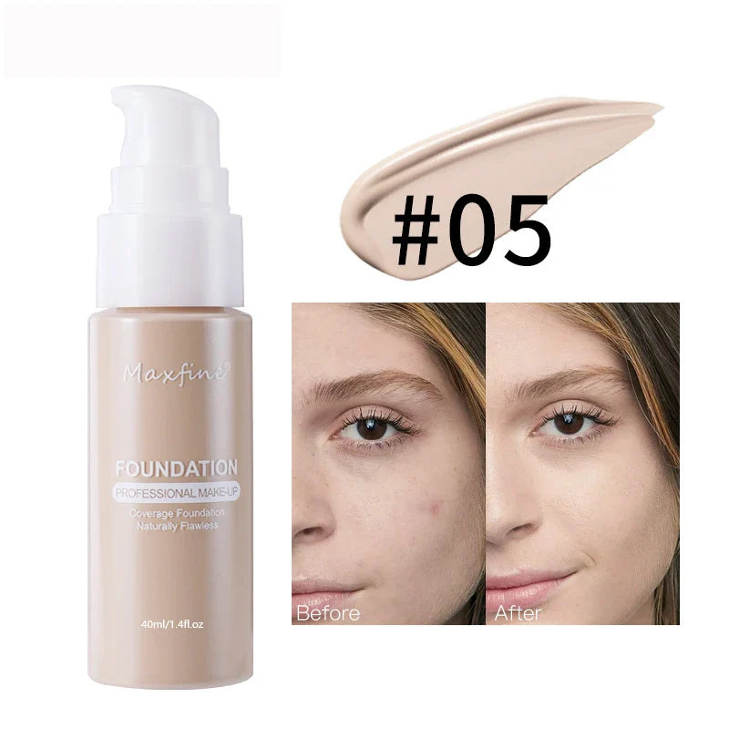 1PCS 12 Color Liquid Foundation Powder Is Light And Delicate Moisturizing High Coverage Easy To Apply And Long Lasting