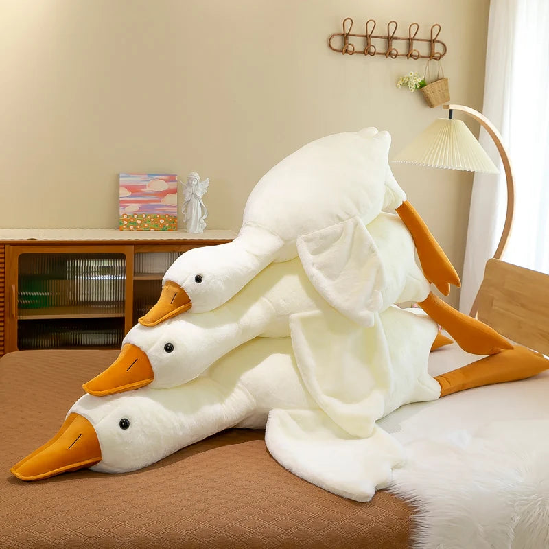 Giant White Goose Plush Toy – 90-190cm Soft Throw Pillow | Adorable Goose Doll for Bedtime and Birthdays - Premium toy from Lizard Vigilante - Just $17.99! Shop now at Lizard Vigilante