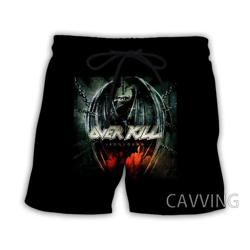 Overkill Band Summer Beach Shorts Streetwear Men Quick Dry Vacation Casual Shorts Women/Men's 3D Print - Premium shorts from DS - Just $29.99! Shop now at Lizard Vigilante