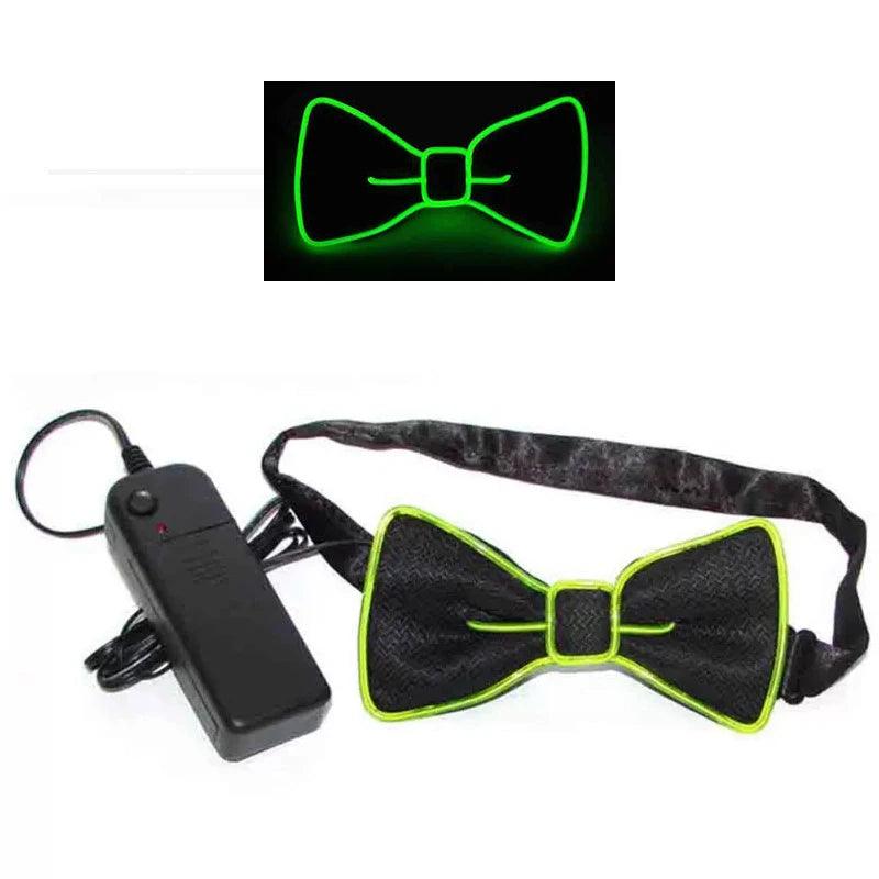 Light Up Men's Led Suspenders Bow Tie Music Concert Lit Up Festival Suspenders Illuminated LED Costume Party - Lizard Vigilante