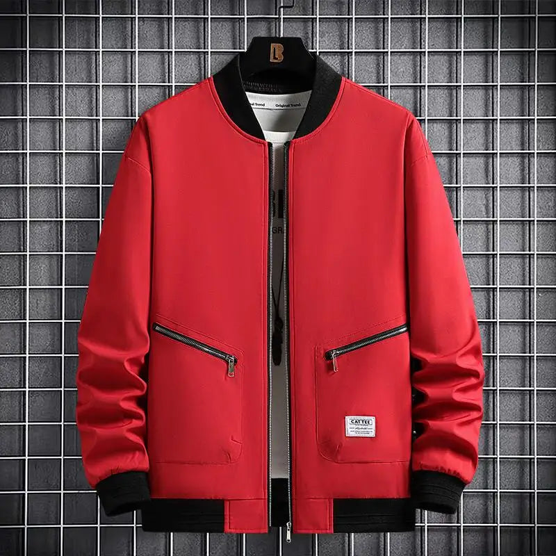 Plus Size Men Jacket 7XL 8XL 9XL Bomber Zipper Coat - Autumn Winter Outerwear - Premium bomber jacket from Lizard Vigilante - Just $48.88! Shop now at Lizard Vigilante