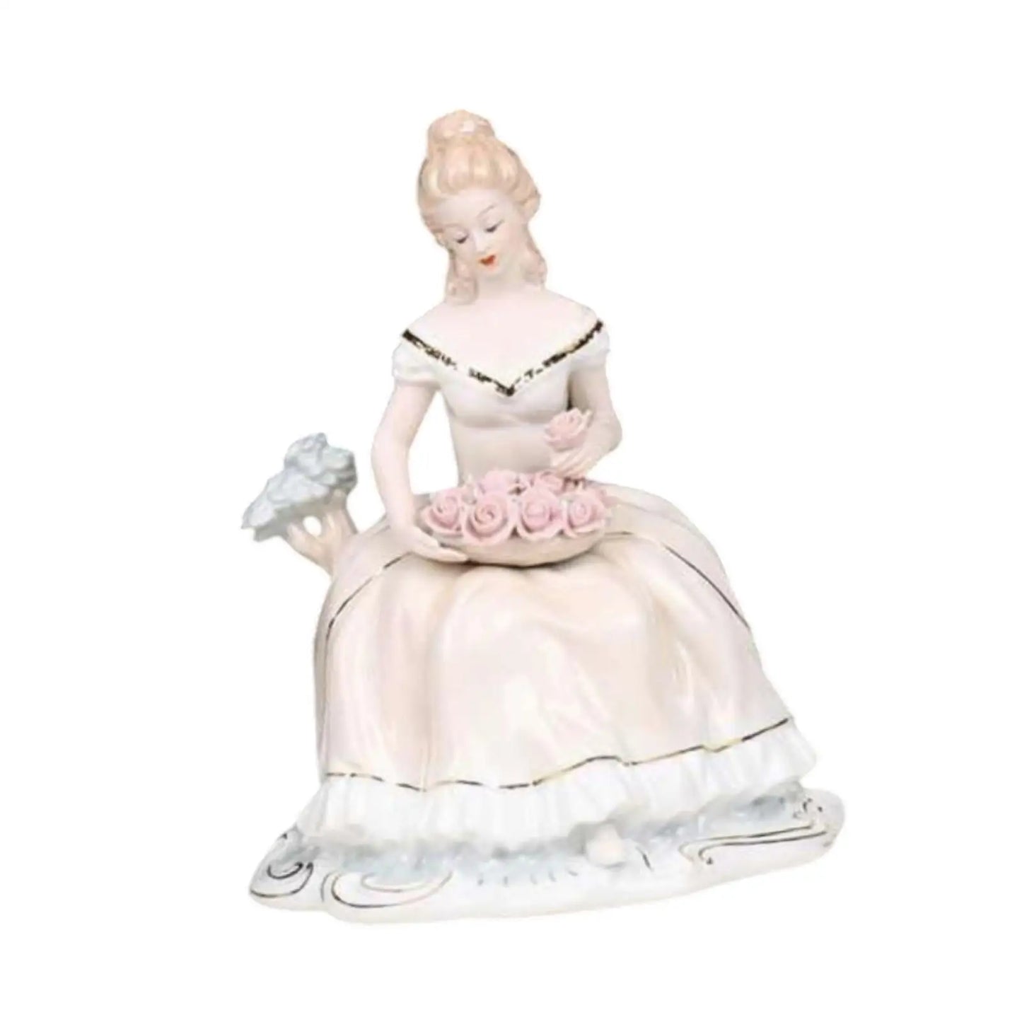 Girl Statue Decoration Collection Porcelain Sculpture for Office Living Room Bedroom Tabletop Ornament