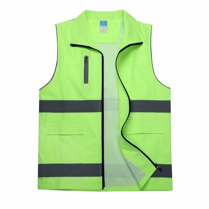 Night Reflective Safety Vest - High Visibility Workwear - Premium vest from Lizard Vigilante - Just $19.88! Shop now at Lizard Vigilante