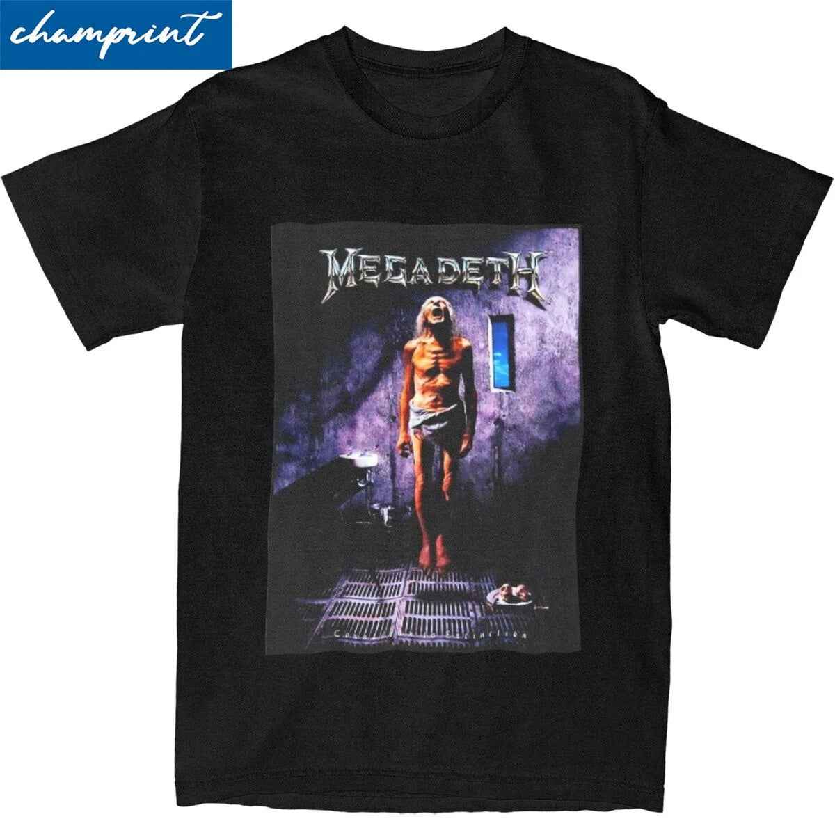 Men’s Casual Megadeth Band T-Shirt – Cotton Crewneck Short Sleeve Tee | Summer Music Graphic Shirt - Premium t-shirt from Lizard Vigilante - Just $23.88! Shop now at Lizard Vigilante