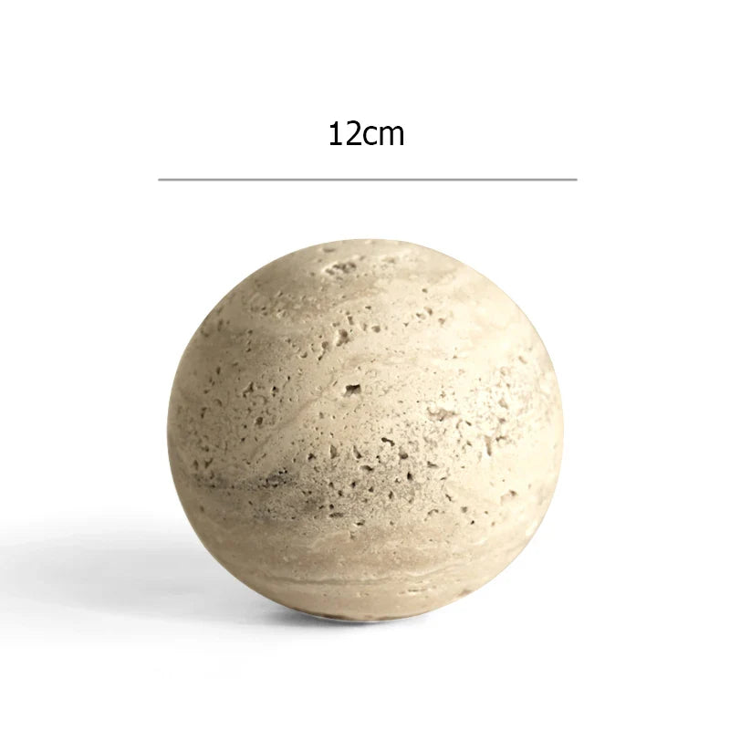 Travertine Sculptures and Figurines Archway Shape Statue for Shelf Coffee Table TV Cabinet Bookshelf Living Room Home Decoration