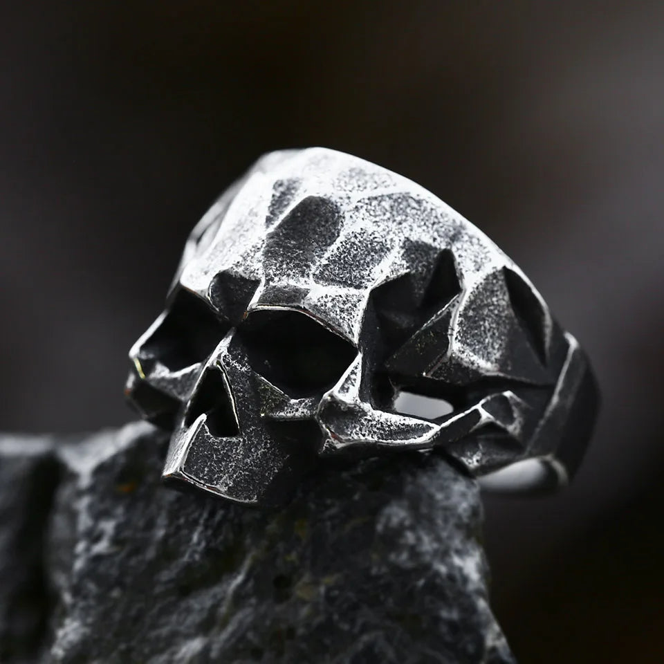 BEIER 2023 New Creative Design 316L Stainless Steel Skull Ring For Men Biker Hip Hop Men's Ring - Premium  from Lizard Vigilante - Just $6.99! Shop now at Lizard Vigilante