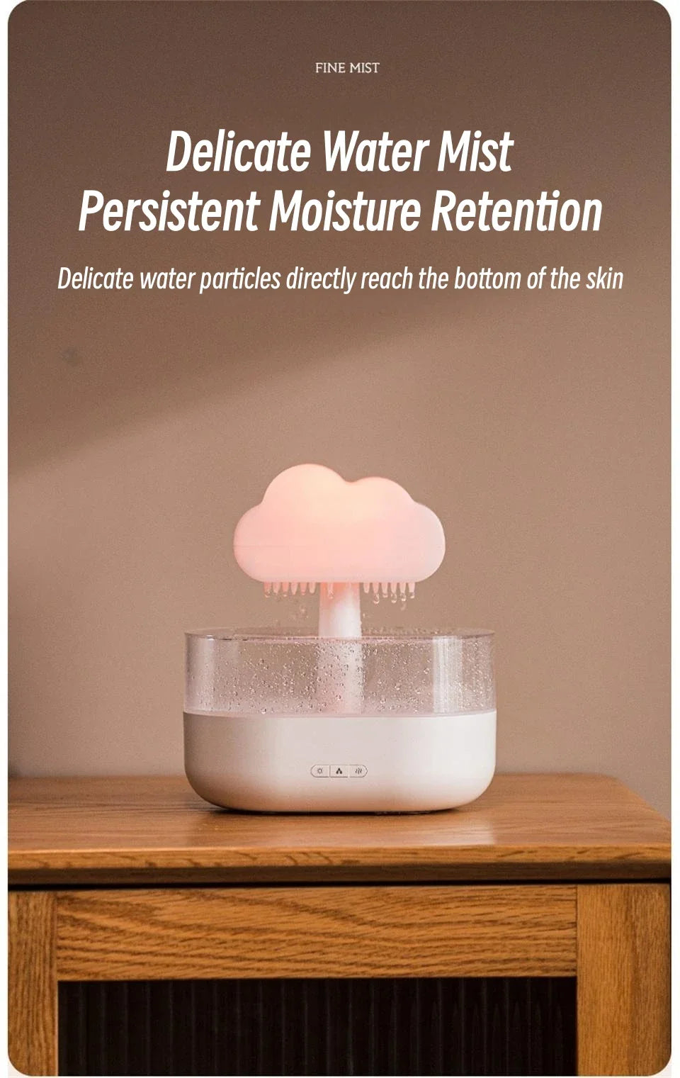 Mi Mushroom Air Humidifier Wireless Fragrance Diffuser Bedroom Essential Oils Diffuser Rain Cloud Night Light Home Appliance