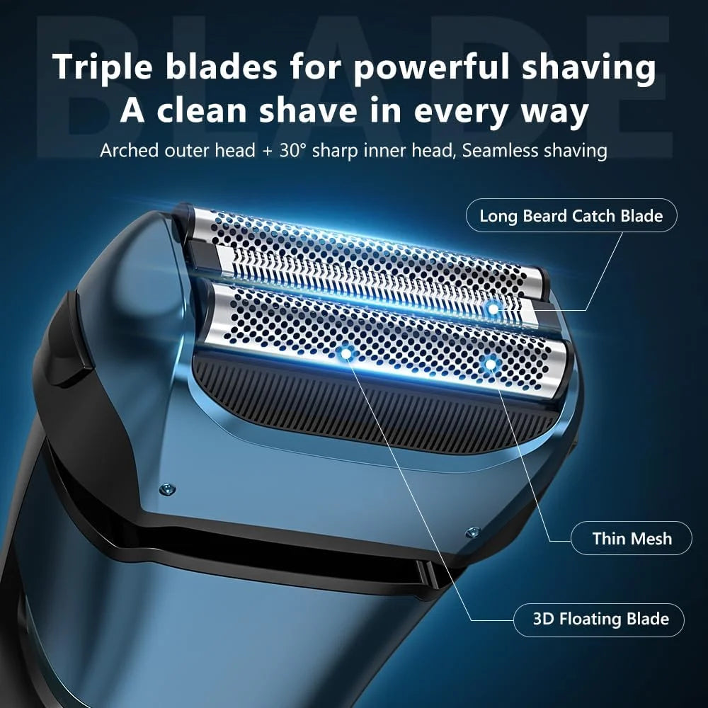 Sejoy Electric Razor for Men – Rechargeable Wet/Dry Foil Shaver with Automatic Cleaning and Fast Charging - Premium electric razor from Lizard Vigilante - Just $28.88! Shop now at Lizard Vigilante