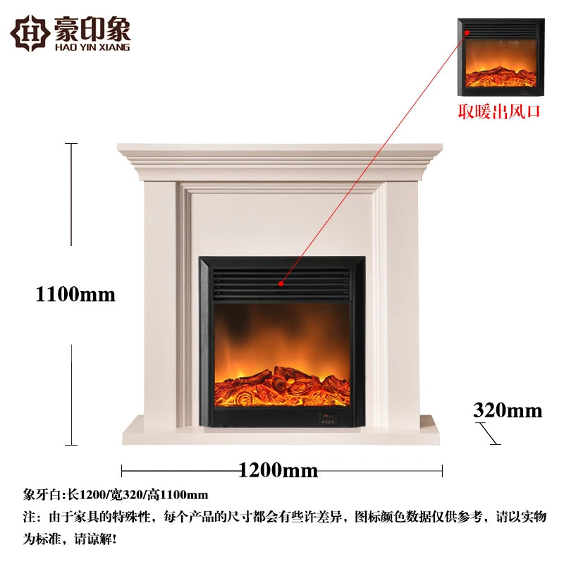 Fireplace Decoration Cabinet | Imitation Marble Heater | Electric Fireplace Core for Household Use | Stylish and Functional Home Decor - Premium fireplace from Lizard Vigilante - Just $1571.99! Shop now at Lizard Vigilante