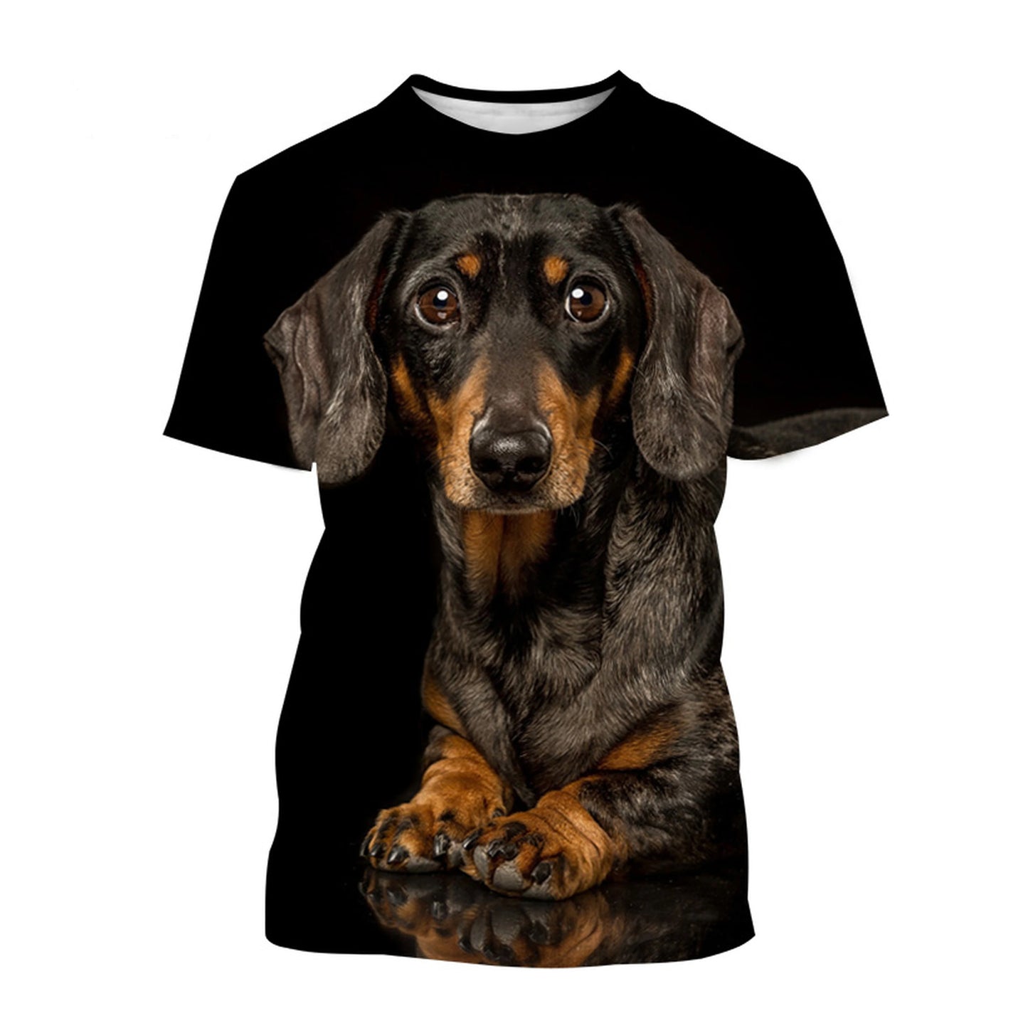 New Fashion Dachshund 3D Printed T-shirt Men's and Women's Casual Short-sleeved T-shirt - Premium  from Lizard Vigilante - Just $4.99! Shop now at Lizard Vigilante