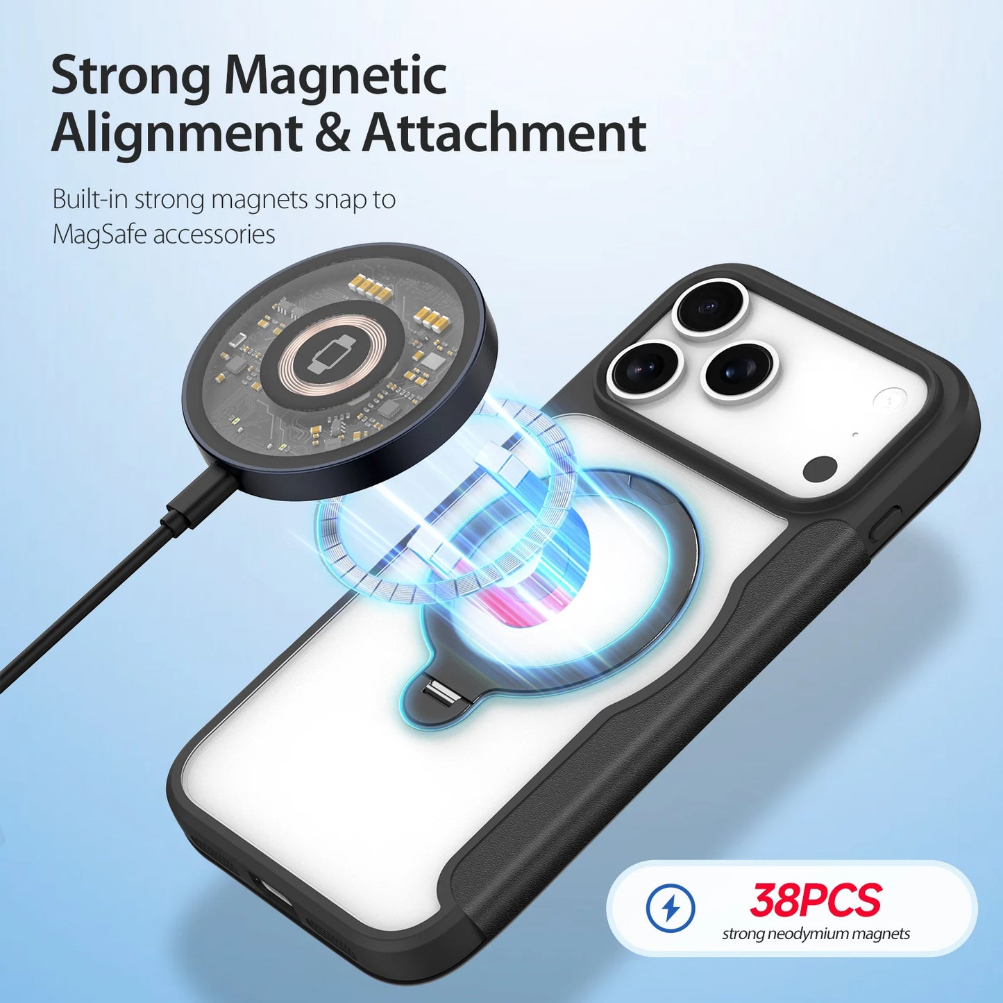 DUX DUCIS Armored MagSafe iPhone 17 Pro Max Case — Military-Grade Magnetic Stand Fortress