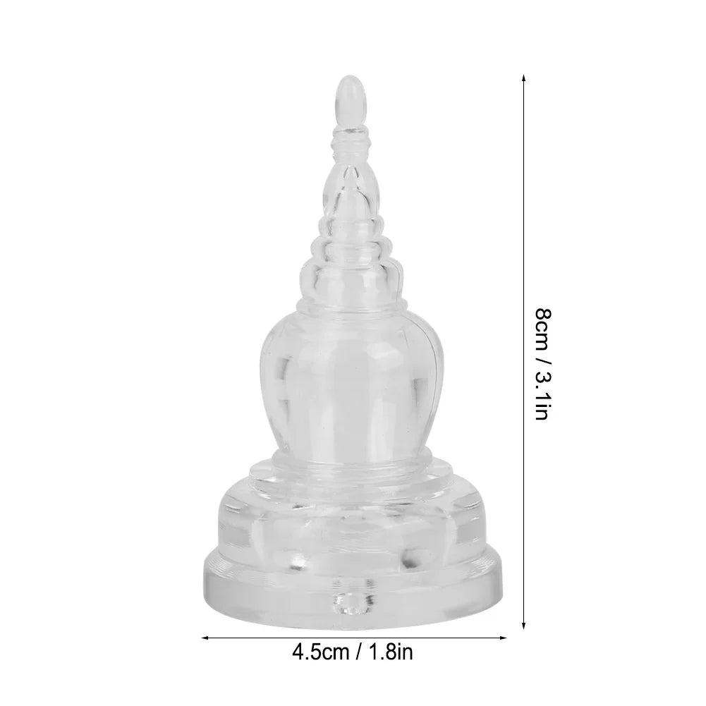 Mascot Temple Acrylic Buddhism Dagoba Stupa Tower Statue Buddhist Supplies