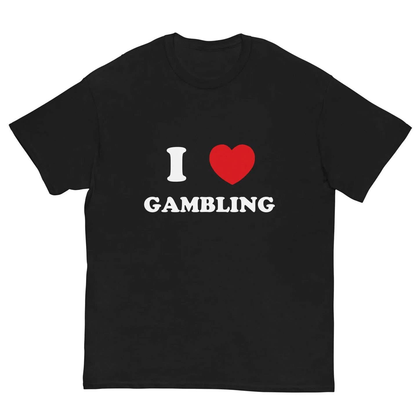 I Heart Gambling T-Shirt – Graphic Tee for Casual Casino or Party Fun - Premium T-shirt from Lizard Vigilante - Just $23.88! Shop now at Lizard Vigilante