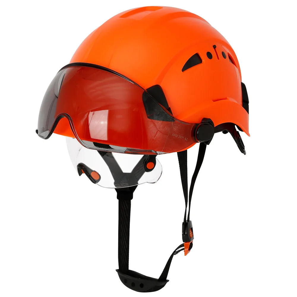 CE-Certified Construction Safety Helmet with Built-In Visor Goggles – ANSI Industrial ABS Hard Hat for Engineers - Premium  from Lizard Vigilante - Just $53.88! Shop now at Lizard Vigilante