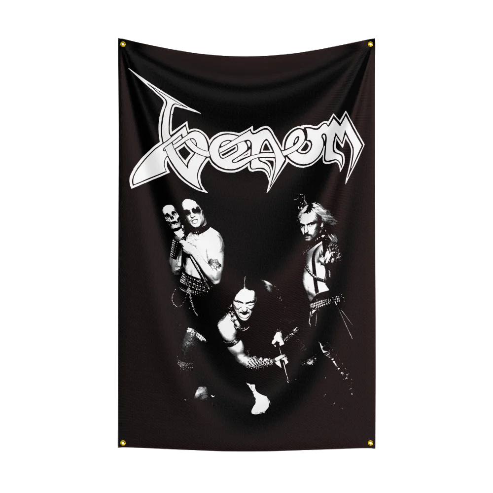 Heavy Rock Band Venom Flag – 3x5Ft Polyester Digital Printed Banner for Bedroom Wall Art & Outdoor Decoration - Premium banner from Lizard Vigilante - Just $15.99! Shop now at Lizard Vigilante