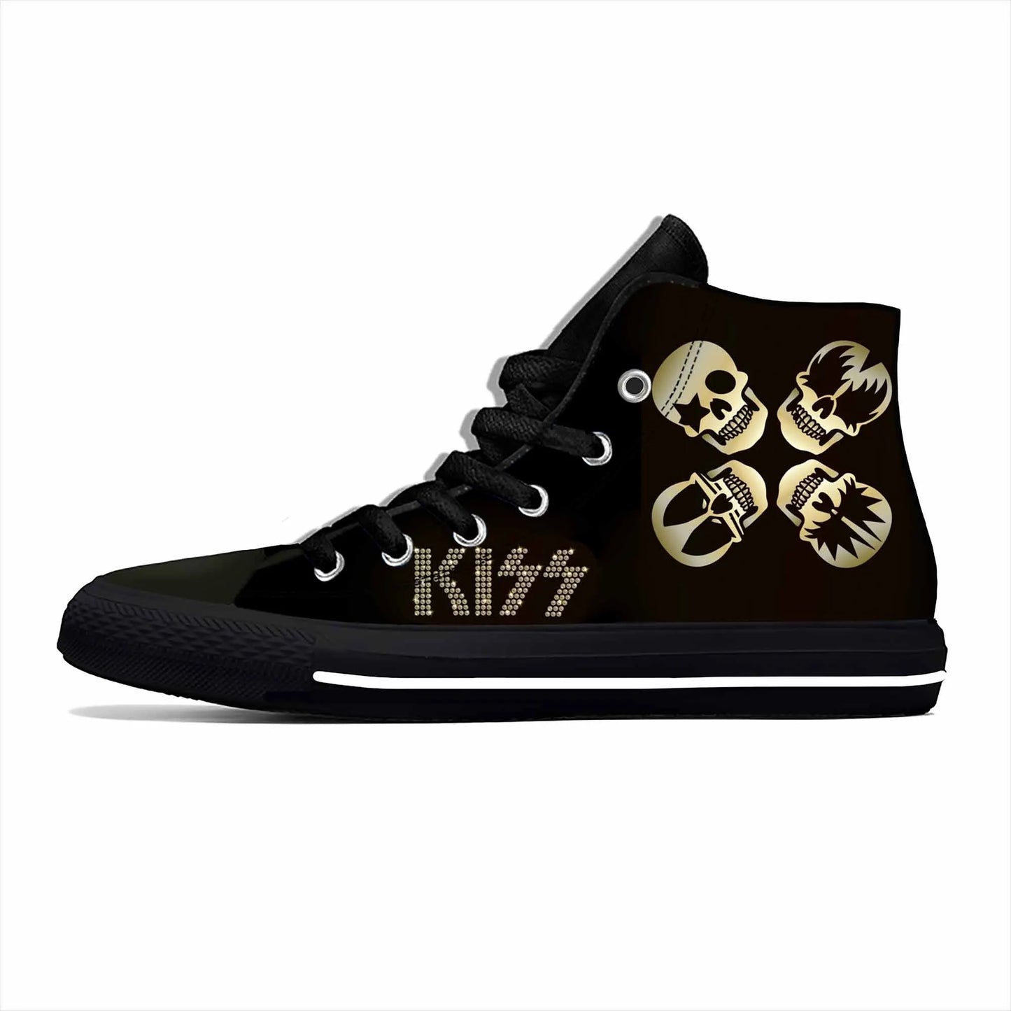 Heavy Metal Rock Band Kiss 3D Print High-Top Casual Sneakers – Lightweight, Breathable Canvas Shoes for Men & Women - Premium shoes from Lizard Vigilante - Just $46.69! Shop now at Lizard Vigilante