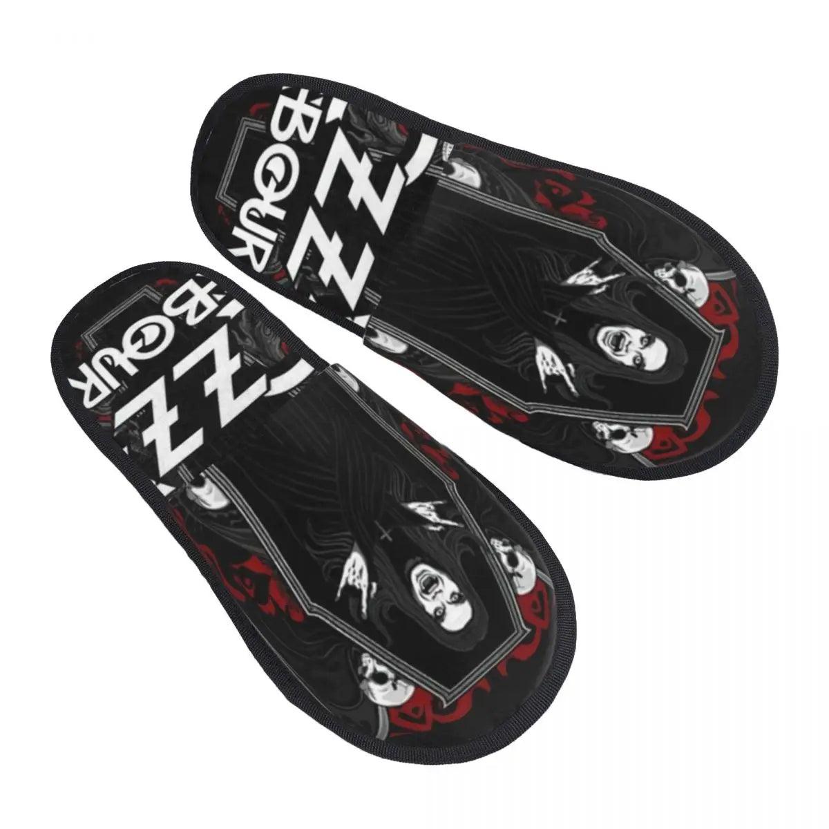 Custom Ozzy Osbourne British Rock Heavy Metal Singer Comfy Scuff With Memory Foam Slippers Women Spa House Shoes - Premium  from Lizard Vigilante - Just $17.99! Shop now at Lizard Vigilante